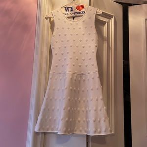 White knit fit and flare